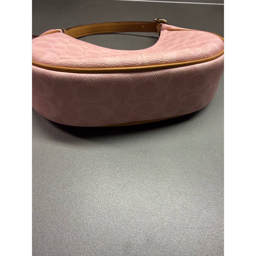 Coach‎ Emily Shoulder Bag Signature Canvas Powder Pink CDW86 Floral Charm NWT - Picture 11 of 14